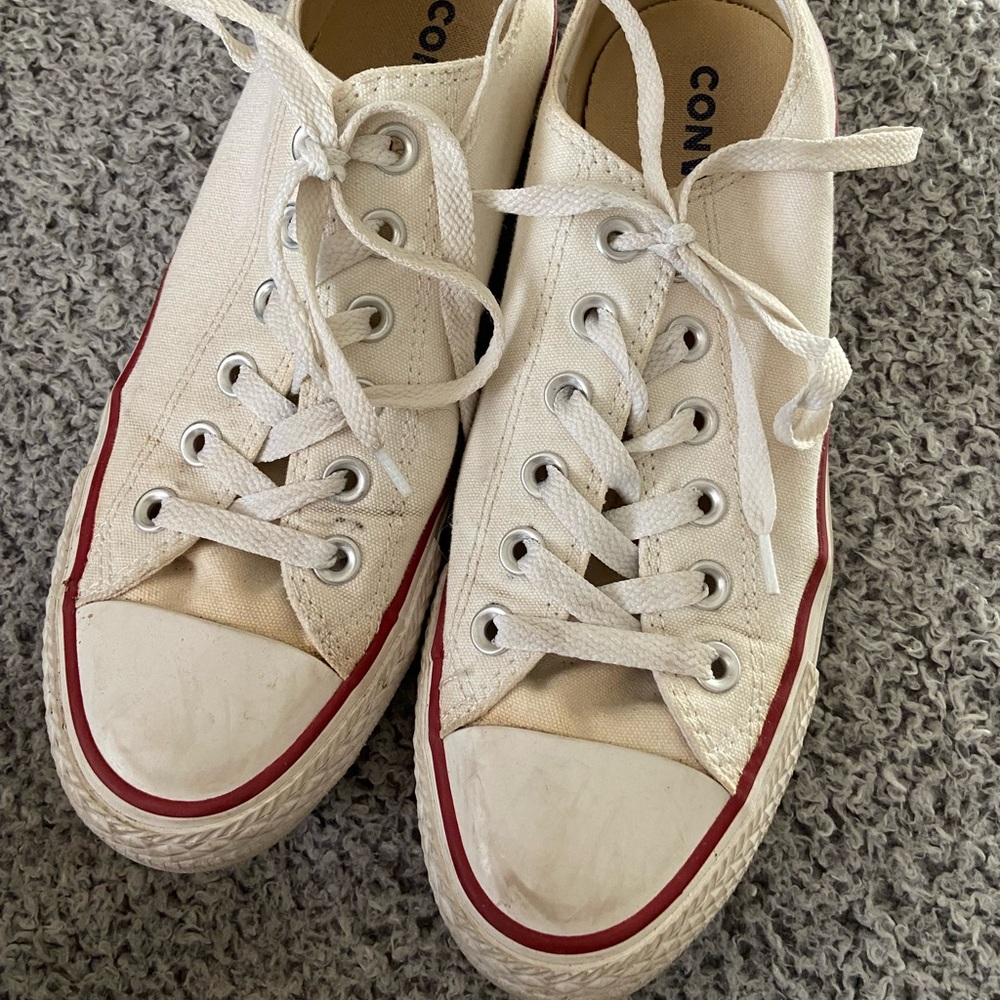 White low-top Converse